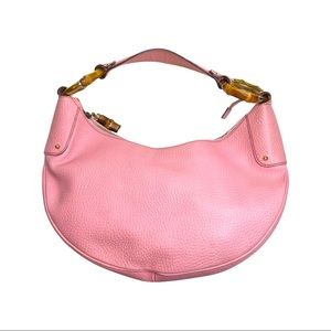 Gucci Pink Purse with Bamboo